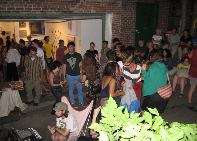 Friday night crowd at the Green Door Studio